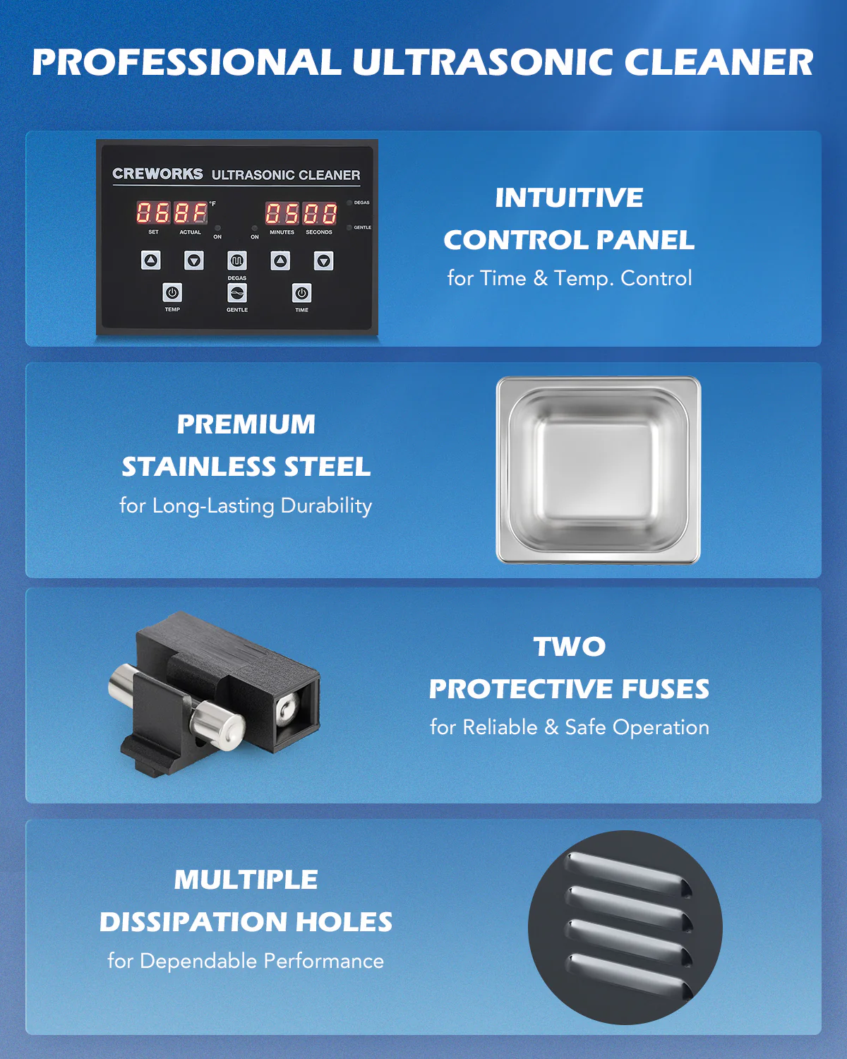Ultrasonic Cleaning: Professional Ultrasonic Machine with Heater, Timer, and Dual Mode 2L - Image 9