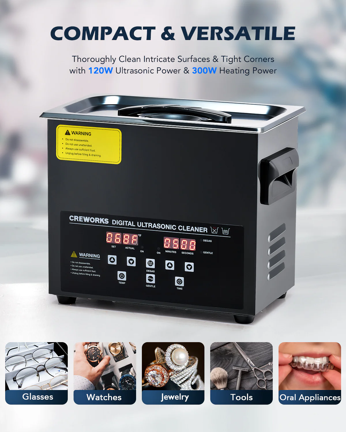 Ultrasonic Cleaning: Professional Ultrasonic Machine with Heater, Timer, and Dual Mode 3L - Image 5