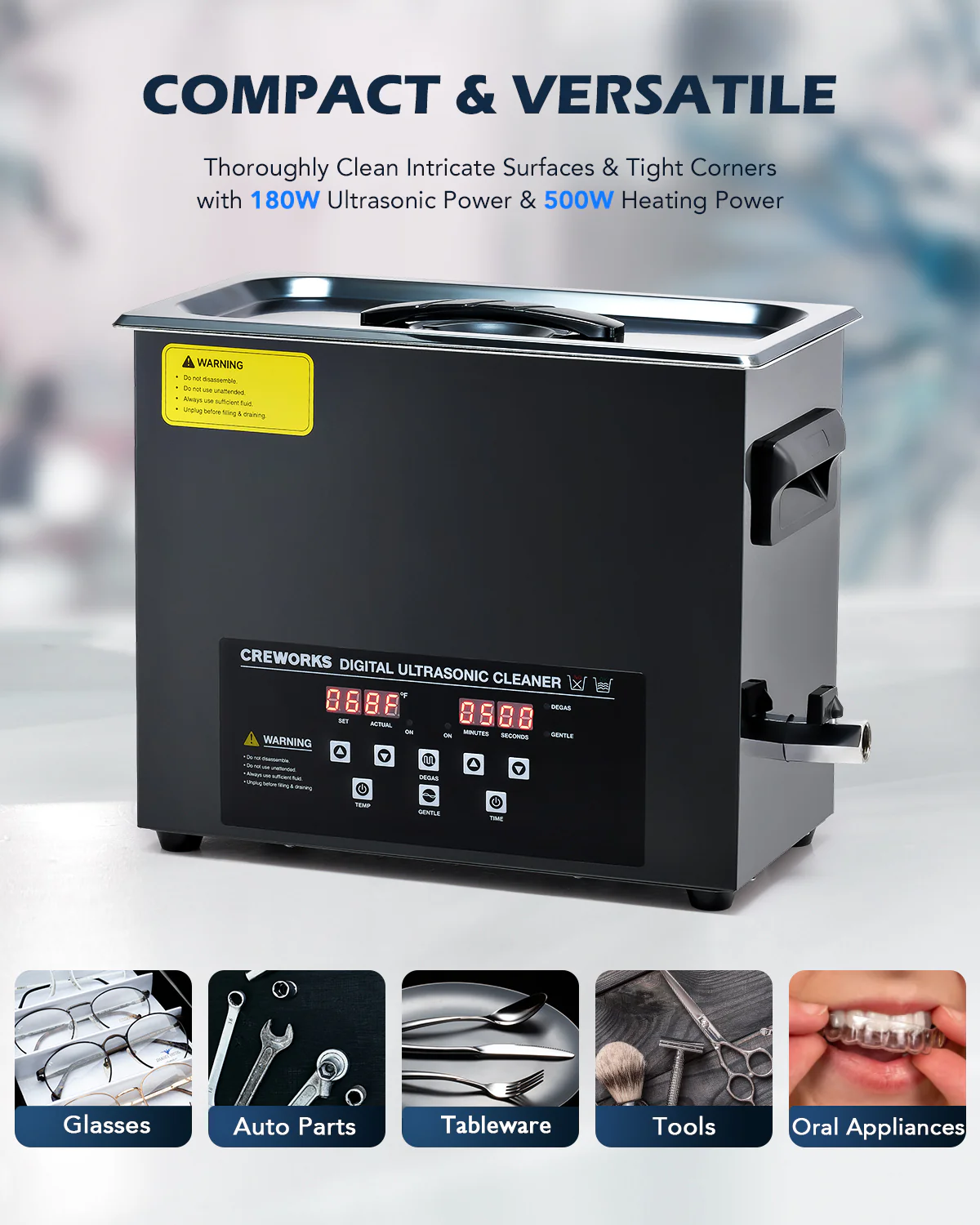 Ultrasonic Cleaning: Professional Ultrasonic Machine with Heater, Timer, and Dual Mode 6L - Image 5