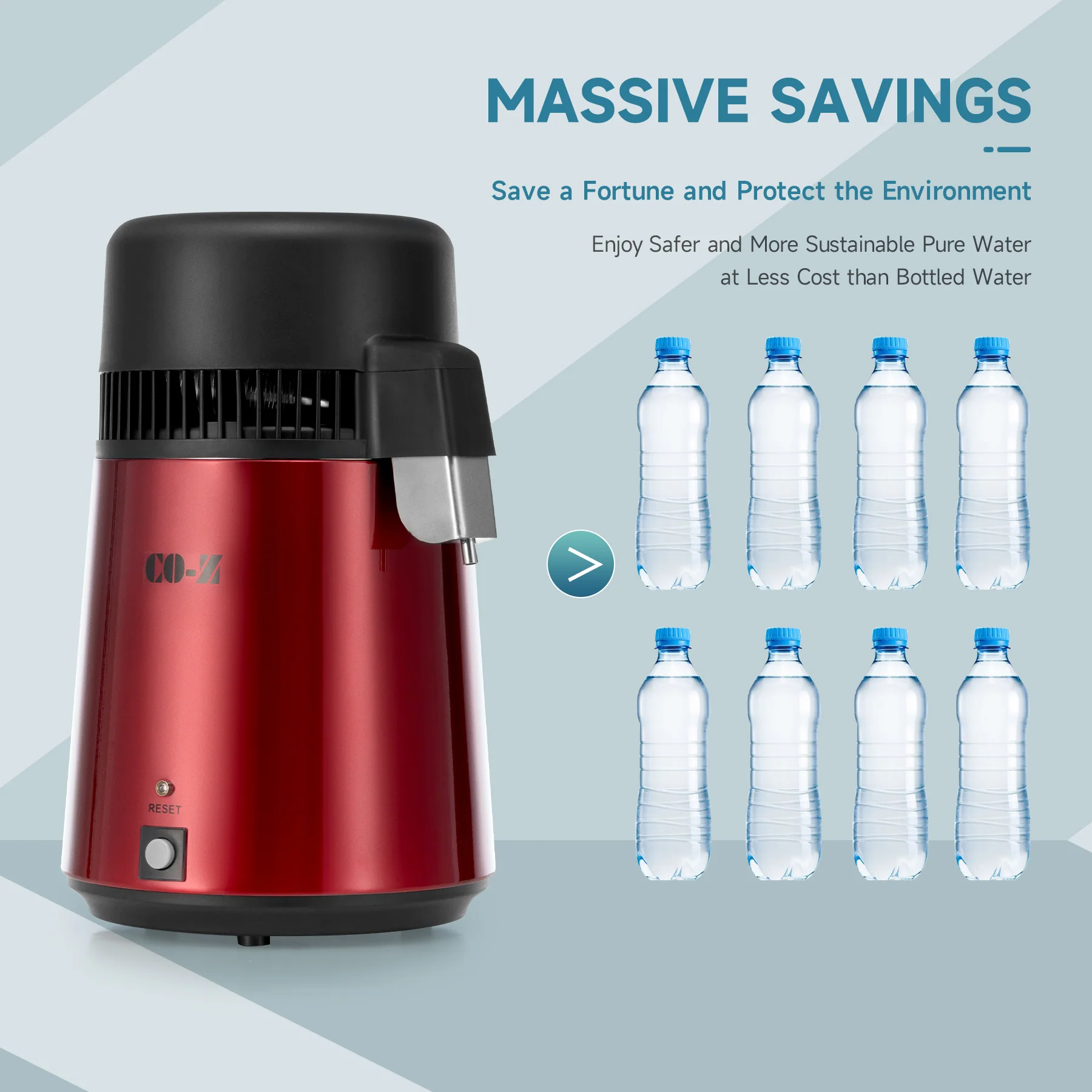 CO-Z 4L Stainless Steel Water Distiller, Pure Water Machine - Image 4