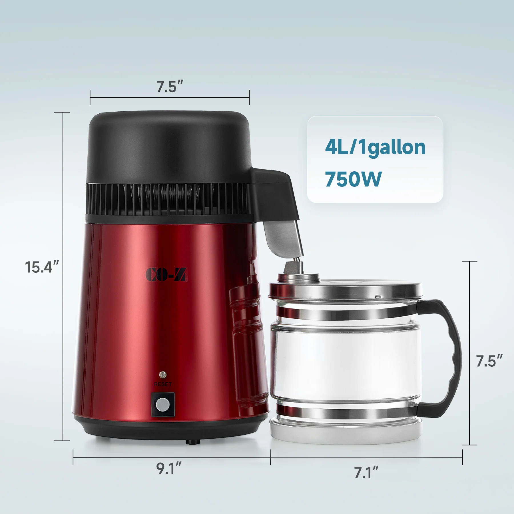 CO-Z 4L Stainless Steel Water Distiller, Pure Water Machine - Image 8