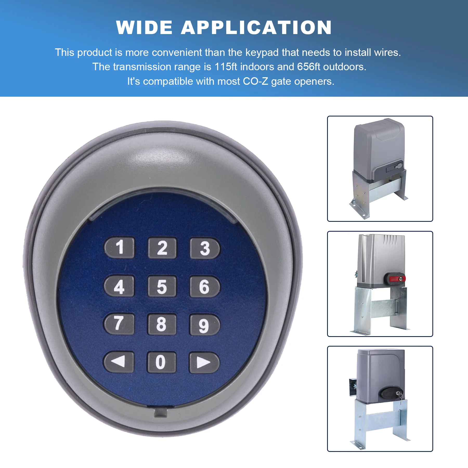 CO-Z Wireless Keypad Remote Control for Automatic Gate Opener - Image 5