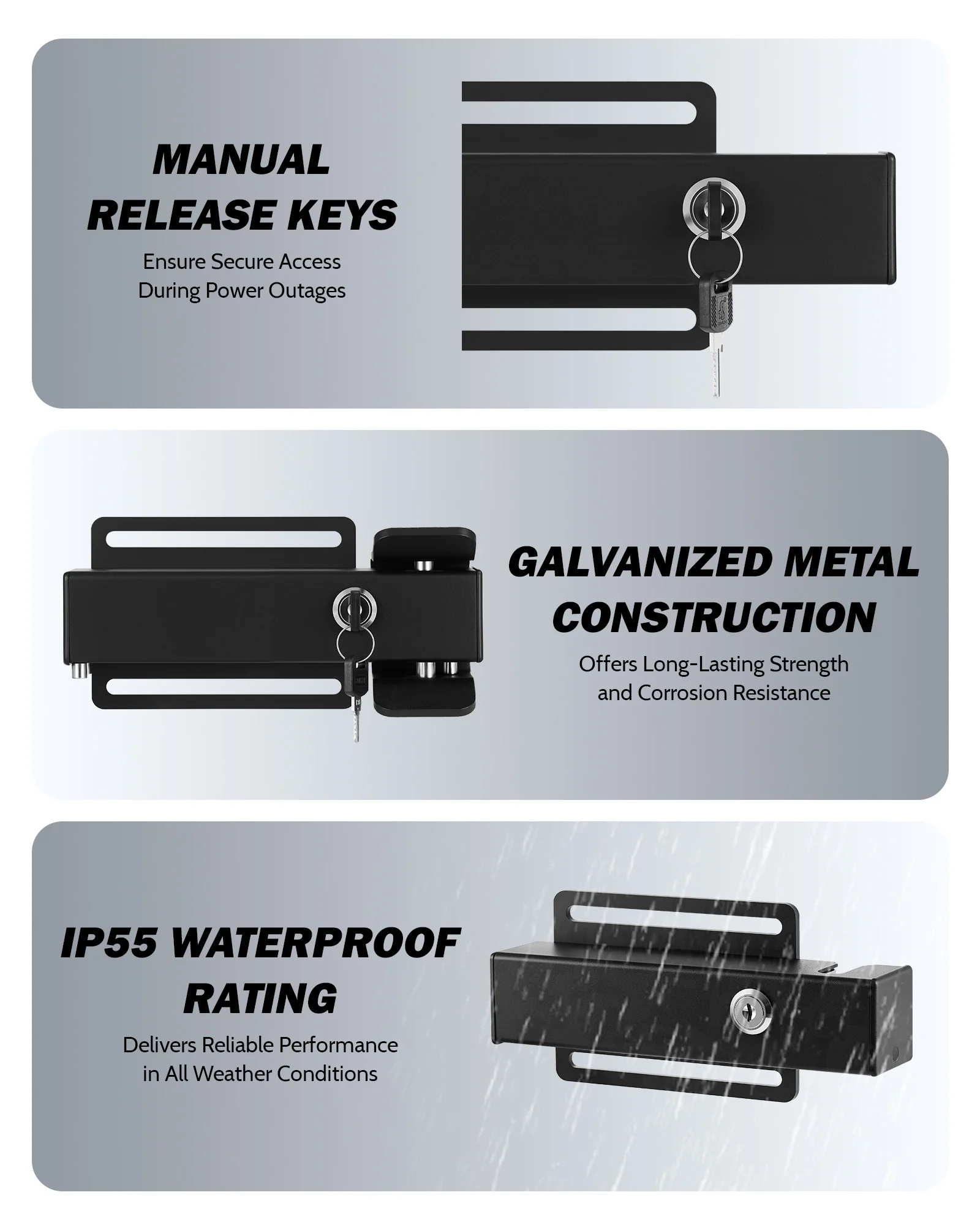 Zumi Electric Gate Lock | 12–24V Auto Lock for Swing Gates - Image 2