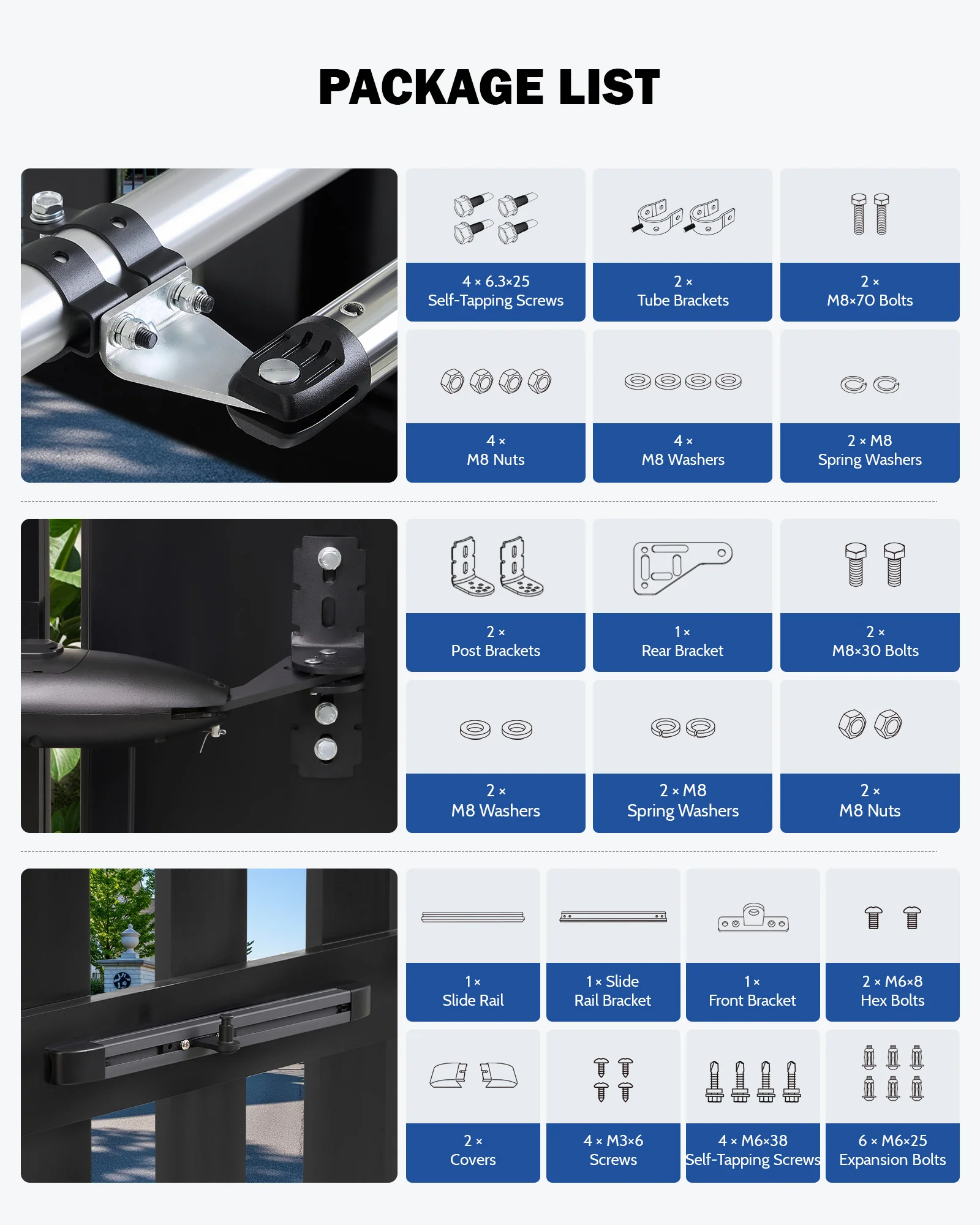 Zumi U-Shaped Tube Bracket Kit — Universal Fit for Automatic Gate Openers - Image 3