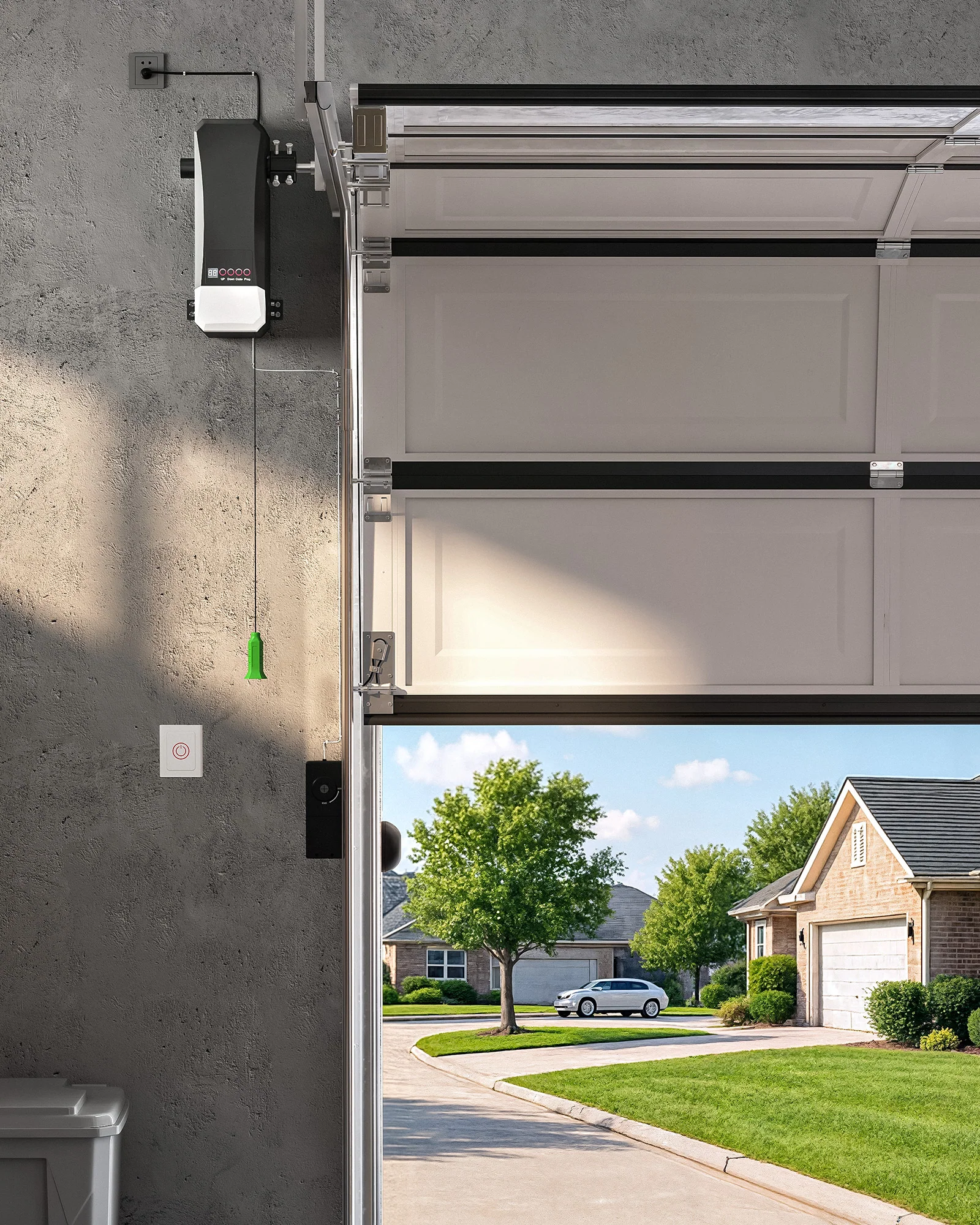 ZUMI Wall Mount Automatic App-Control Garage Door Opener with IR Sensors & Electric Lock - Image 7