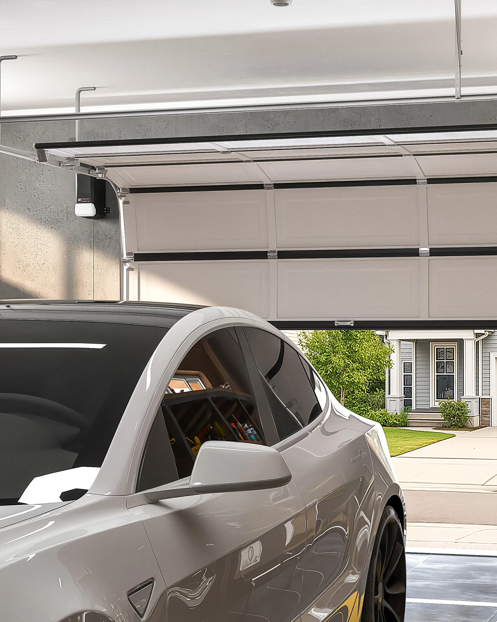 ZUMI Wall Mount Automatic App-Control Garage Door Opener with IR Sensors & Electric Lock - Image 9