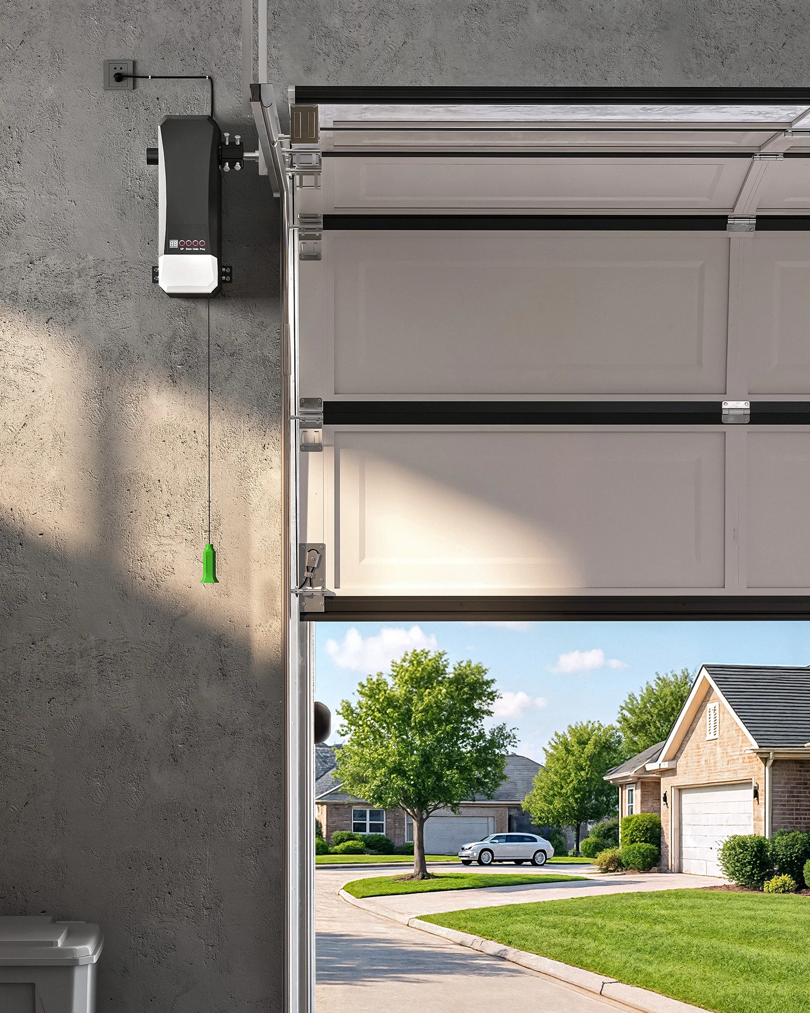 ZUMI Wall Mount Smart Garage Door Opener with App Control 2 Remotes IR Sensors - Image 9