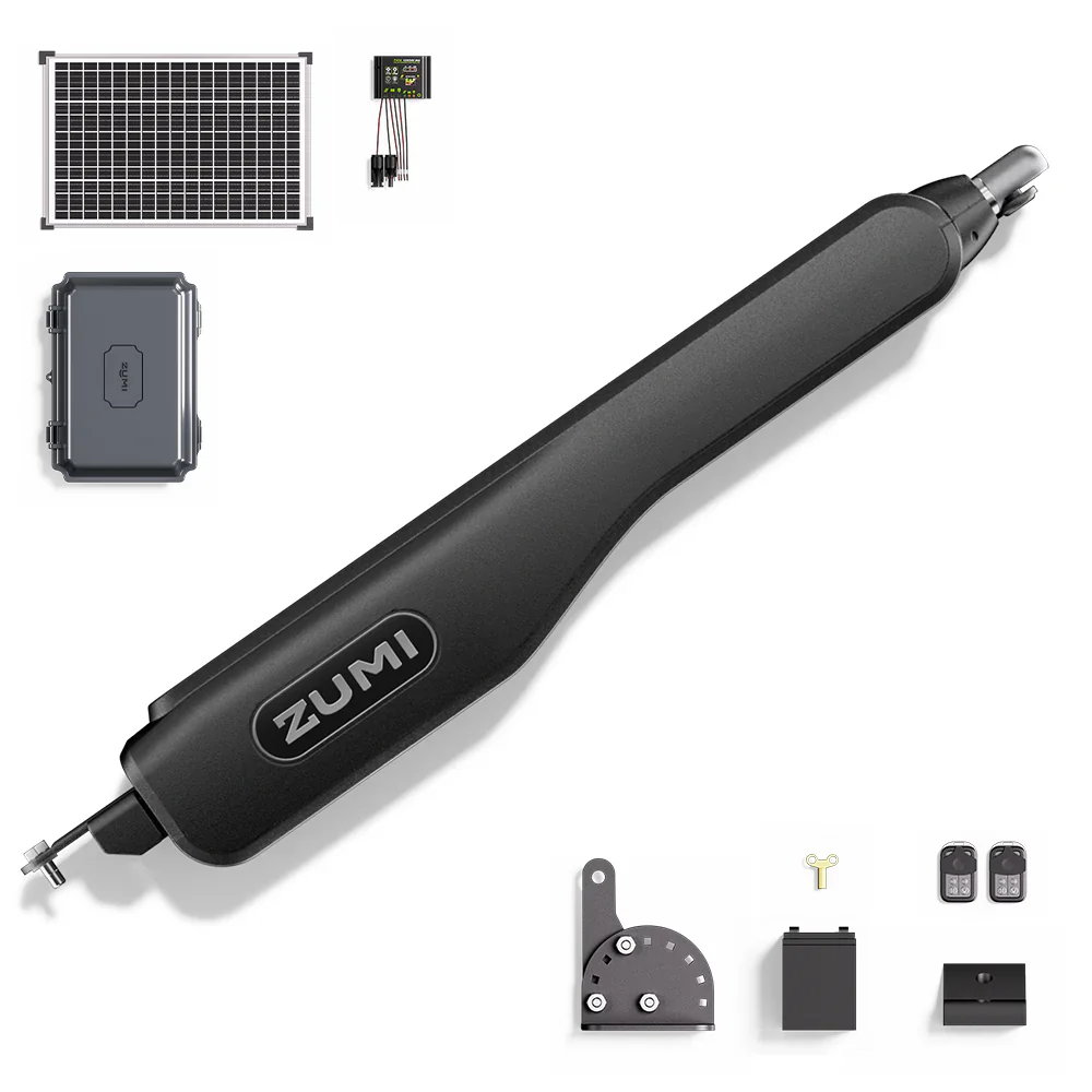 Zumi WS1 900 lb. Solar Single Swing Gate Opener with Battery - Image 3
