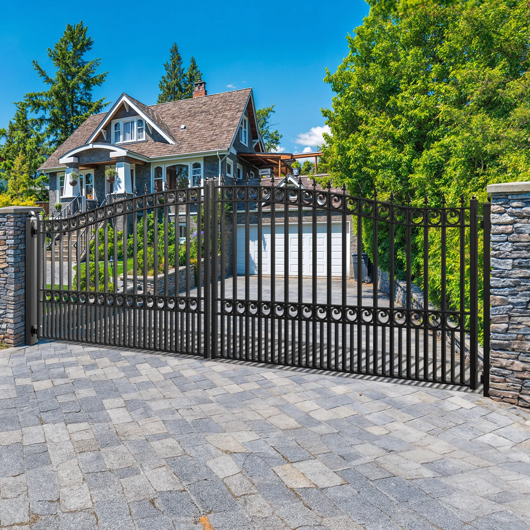 ZUMI Broadway Style Dual Swing Driveway Gates - Image 6