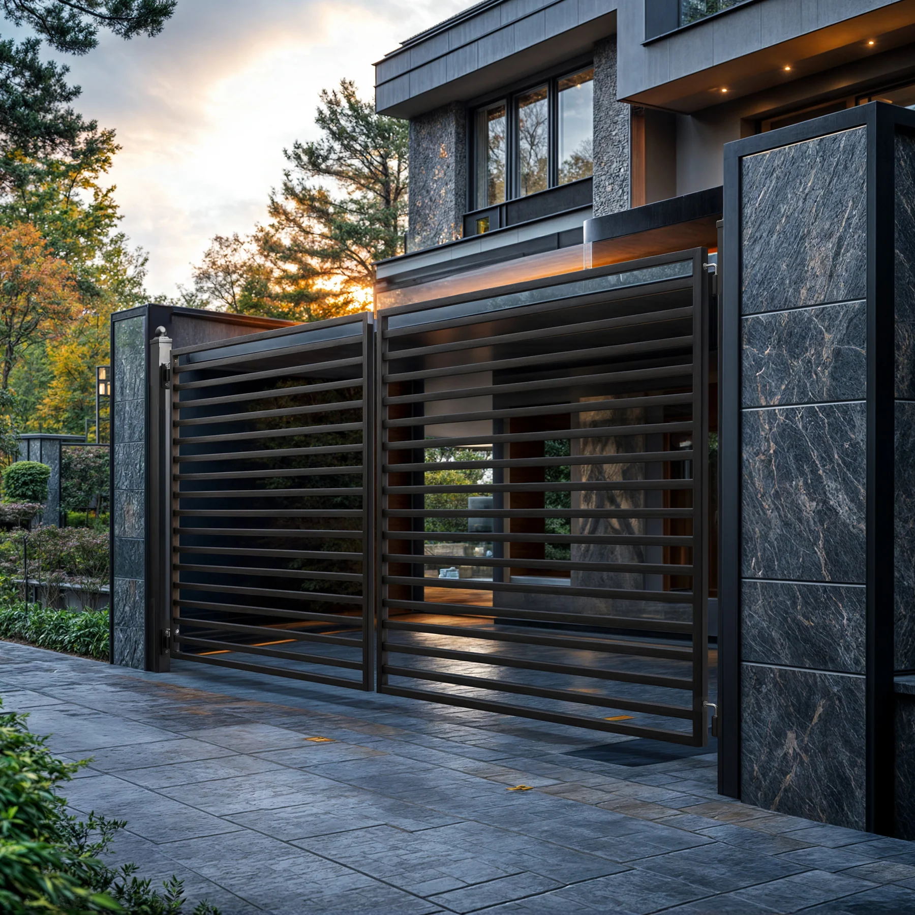 ZUMI Brooklyn Style Dual Swing Driveway Gates - Image 3
