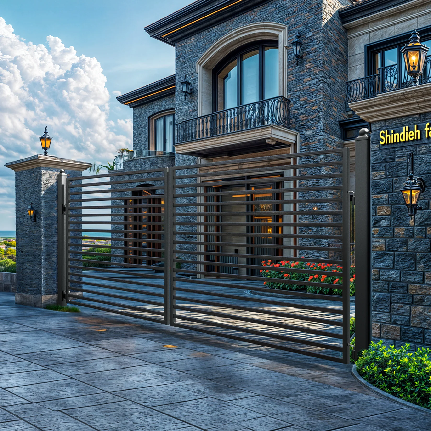 ZUMI Brooklyn Style Dual Swing Driveway Gates - Image 4
