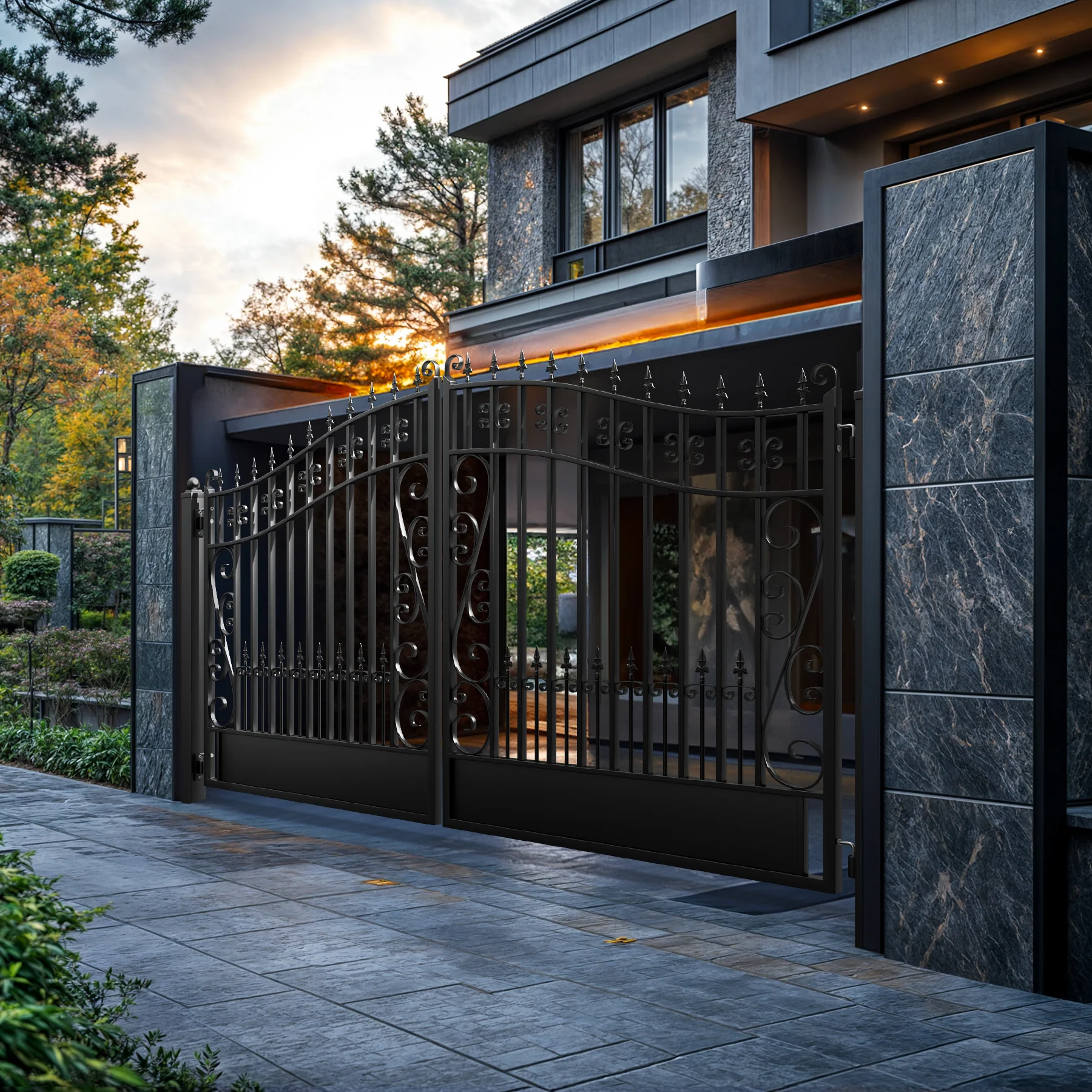 ZUMI Greenwich Style Dual Swing Driveway Gates - Image 6