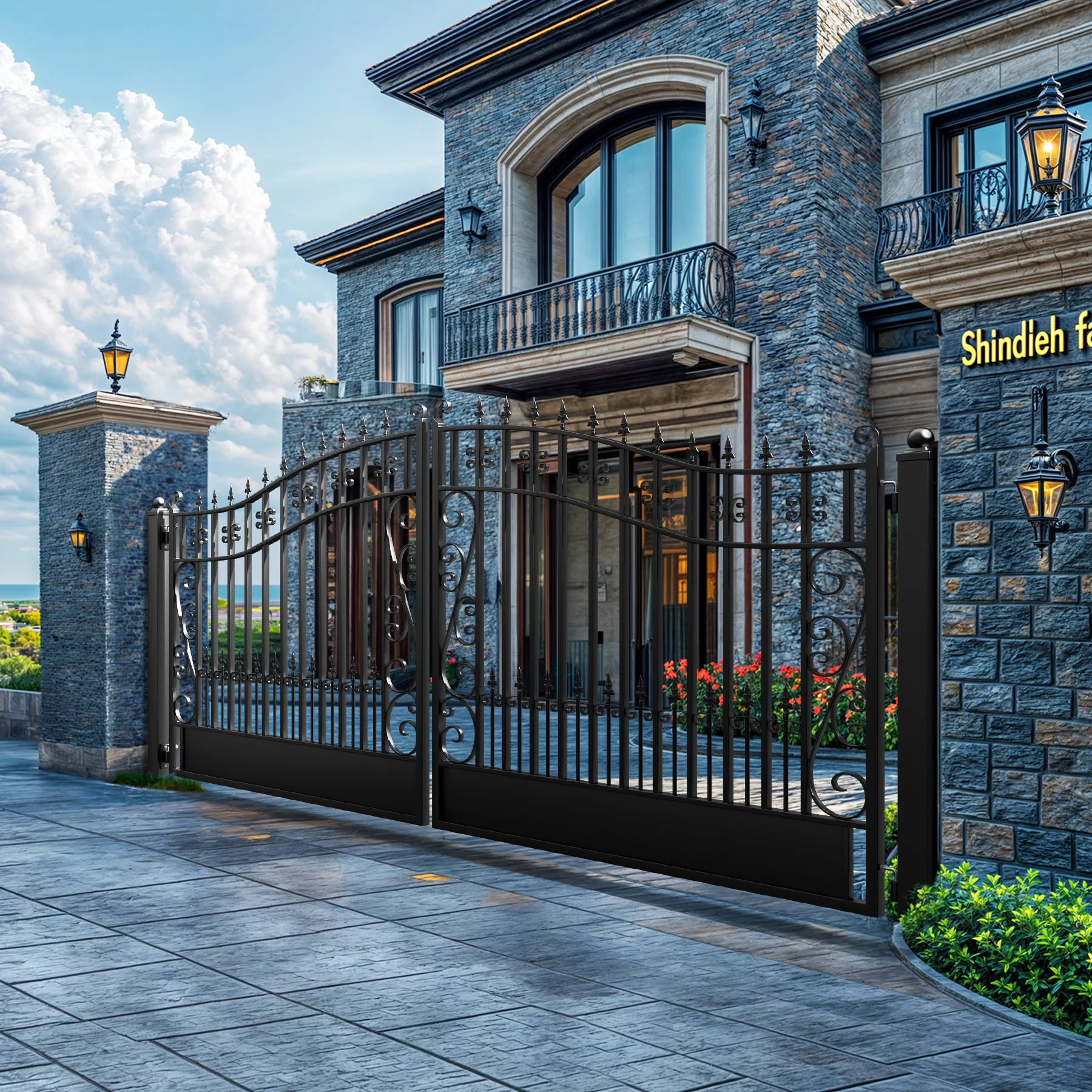 ZUMI Greenwich Style Dual Swing Driveway Gates - Image 7