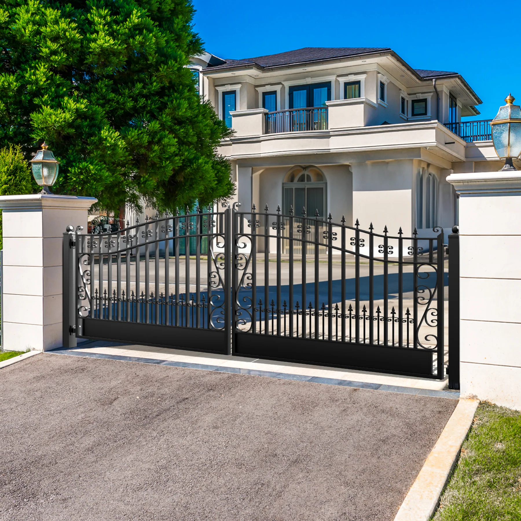 ZUMI Greenwich Style Dual Swing Driveway Gates - Image 8