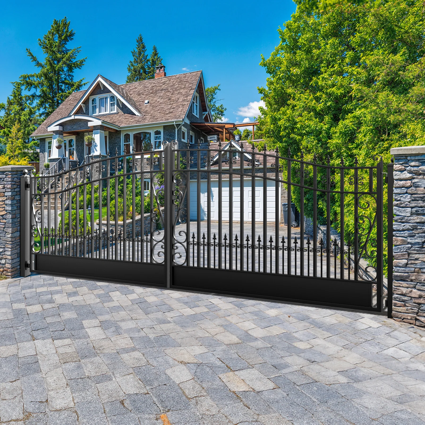 ZUMI Greenwich Style Dual Swing Driveway Gates - Image 9