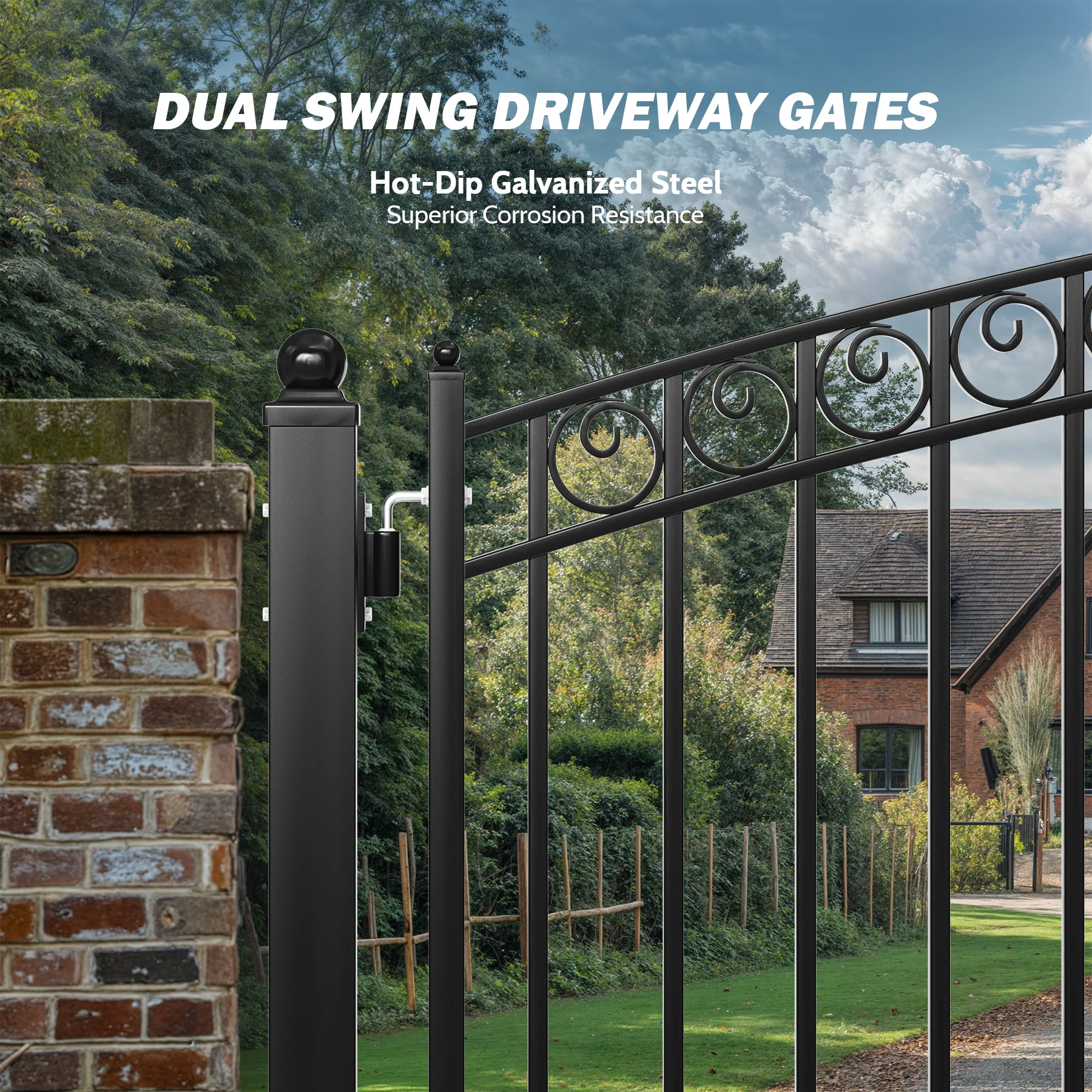 ZUMI Opera Style Dual Swing Driveway Gates - Image 13
