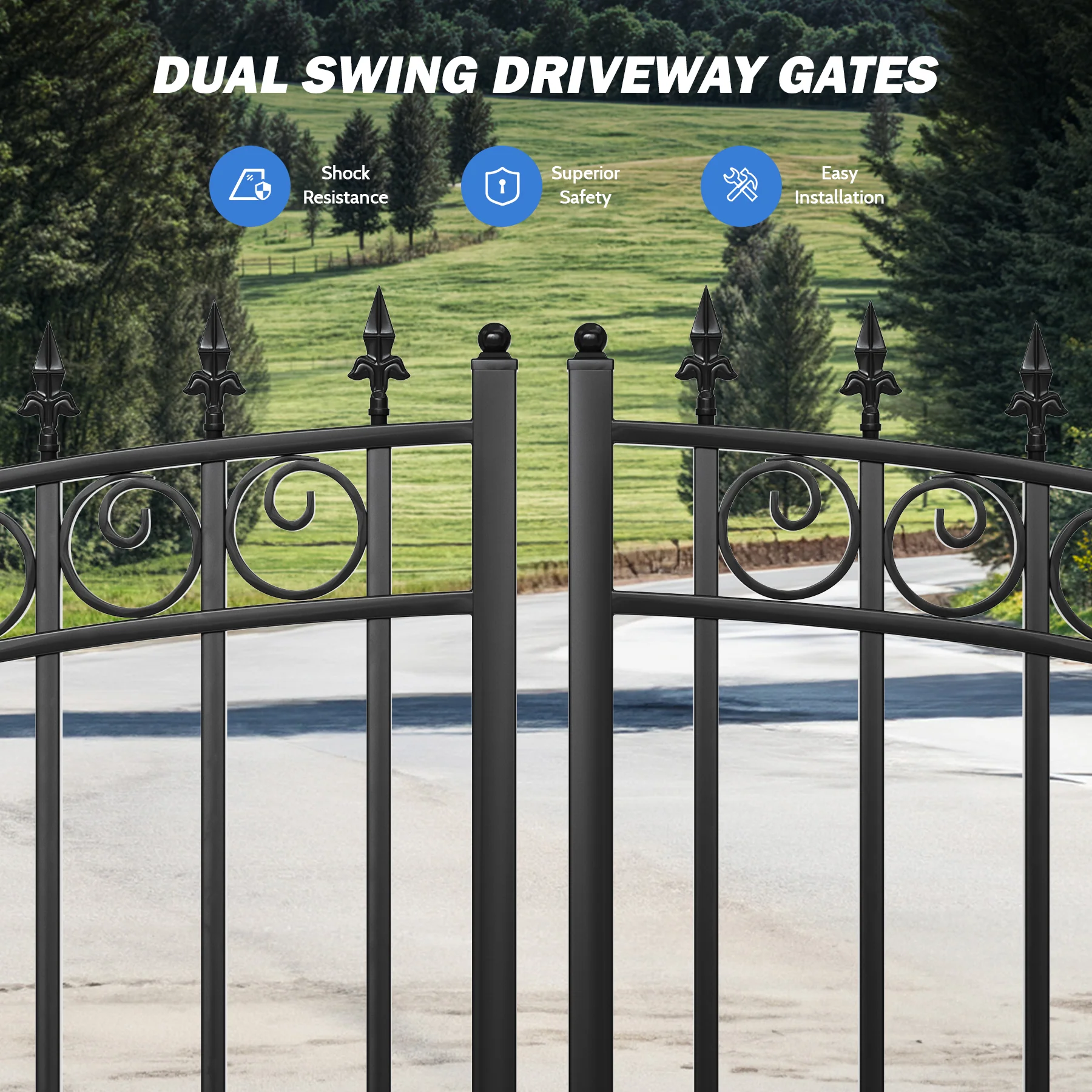 ZUMI Sydney Style Dual Swing Driveway Gates - Image 12