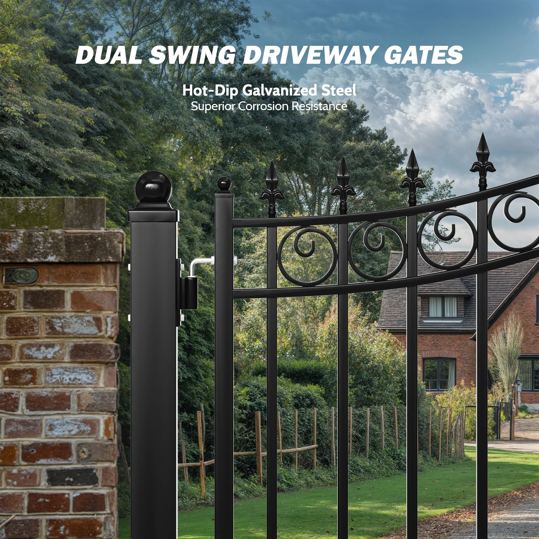 ZUMI Sydney Style Dual Swing Driveway Gates - Image 13
