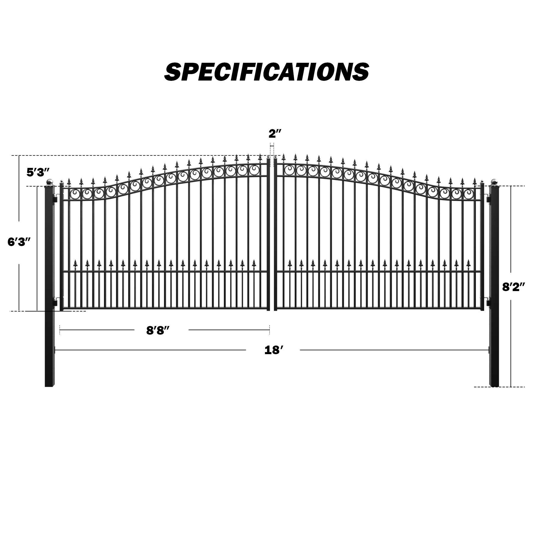 ZUMI Sydney Style Dual Swing Driveway Gates - Image 16